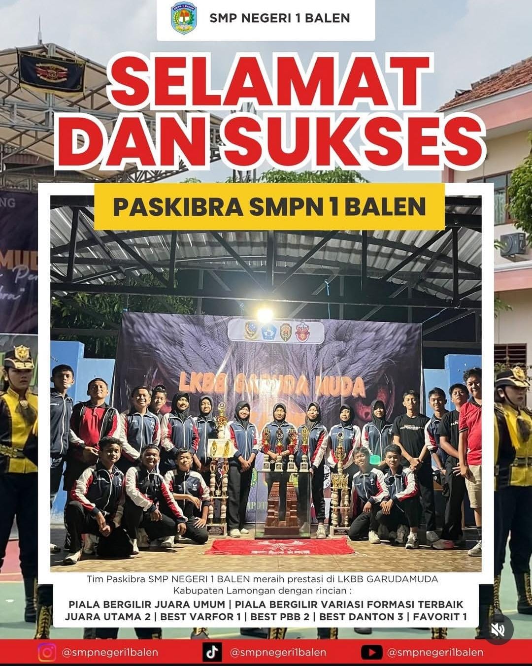 PS1B Tunjukkan Keperkasaan: Juara Umum dan Variasi Formasi Terbaik di LKBB GARDAMUDA